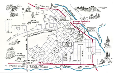 buena vista colorado map